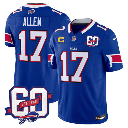 Men's Bills 60th Anniversary Patch Vapor Limited Jersey - All Stitched