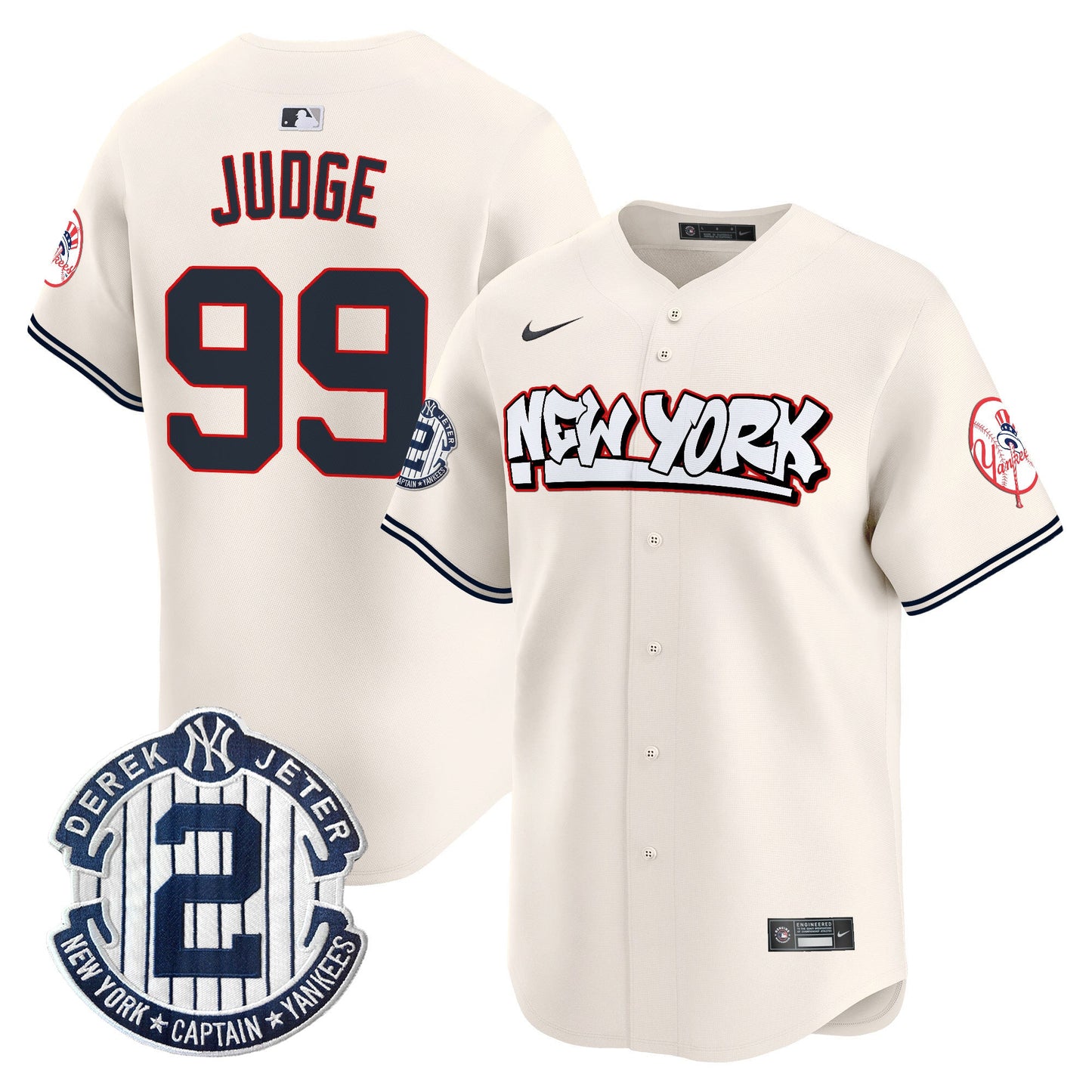 Men's New York Yankees Graffiti Vapor Premier Limited Jersey V2 - All Stitched