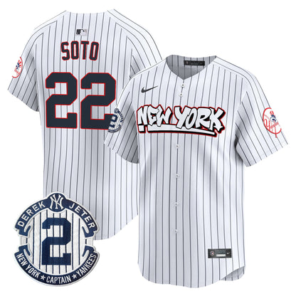 Men's New York Yankees Graffiti Vapor Premier Limited Jersey V2 - All Stitched