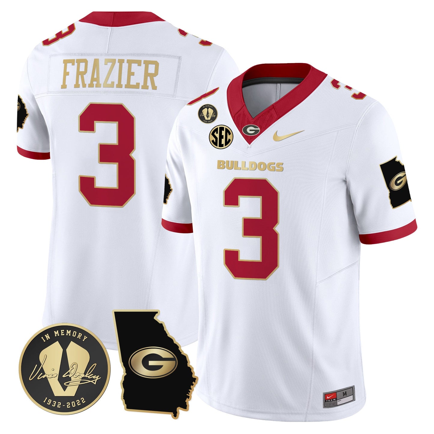 Men's Georgia Bulldogs 2024 Vapor Limited Jersey V3 - Georgia Map - All Stitched