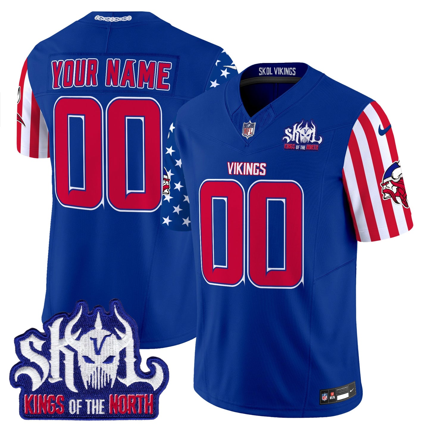 Minnesota Vikings American Style Vapor Limited Custom Jersey - All Stitched