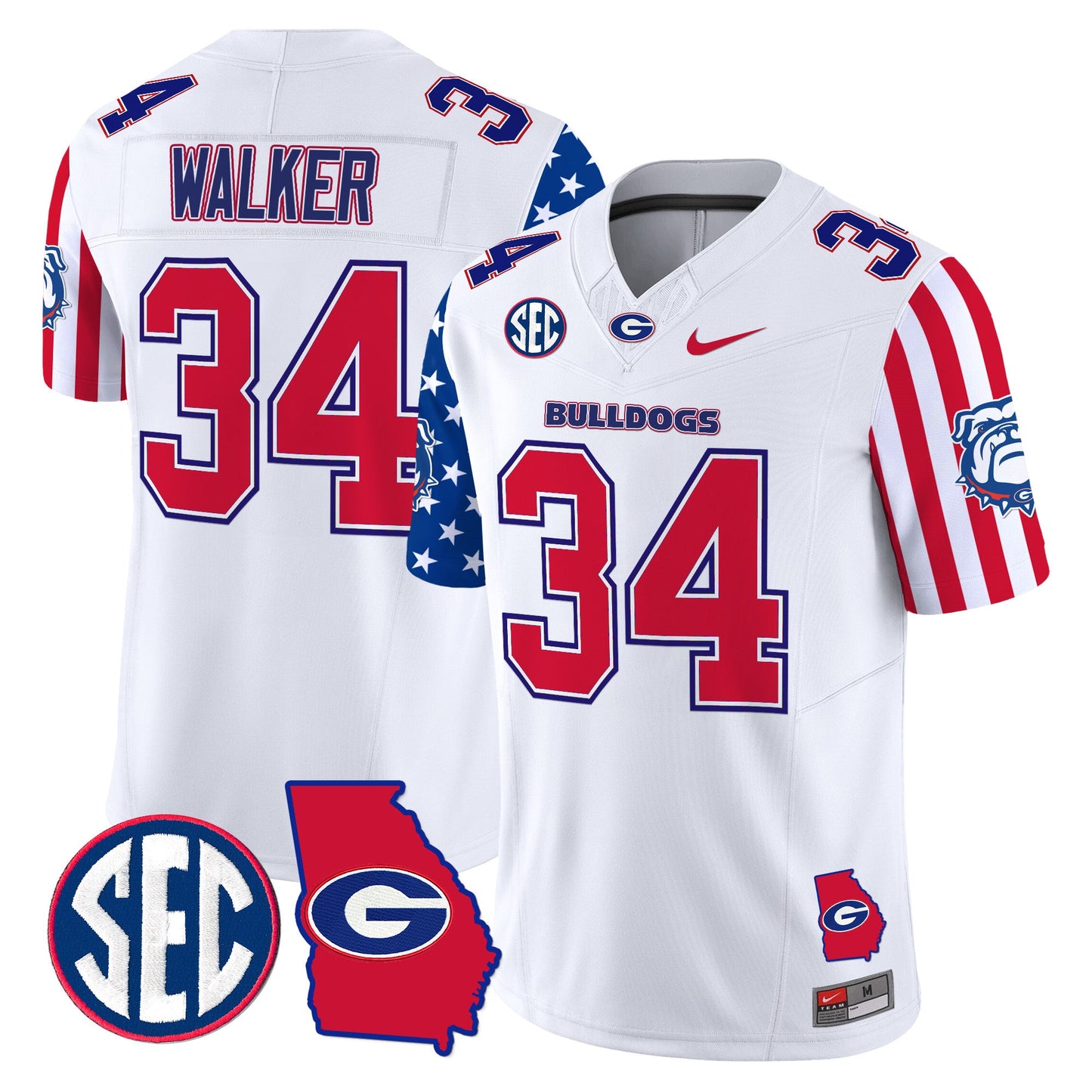 Men's Georgia Bulldogs American Style Vapor Limited Jersey - All Stitched