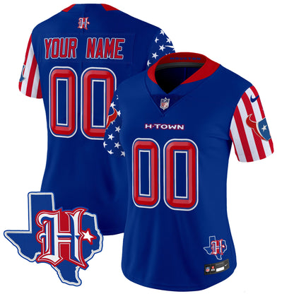 Houston Texans American Style Vapor Limited Custom Jersey - All Stitched