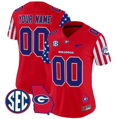 Georgia Bulldogs American Style Vapor Limited Custom Jersey - All Stitched