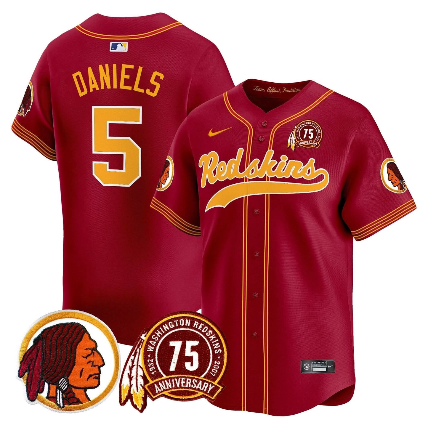 WR 75th Patch Throwback Vapor Premier Limited Jersey - All Stitched