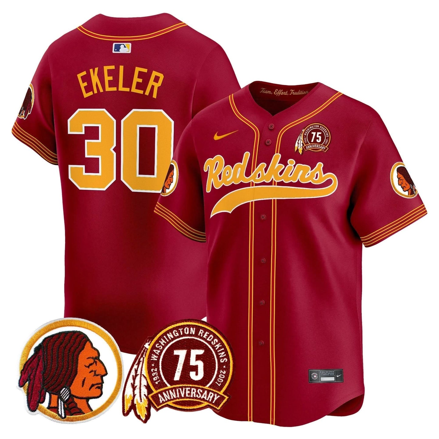 WR 75th Patch Throwback Vapor Premier Limited Jersey - All Stitched