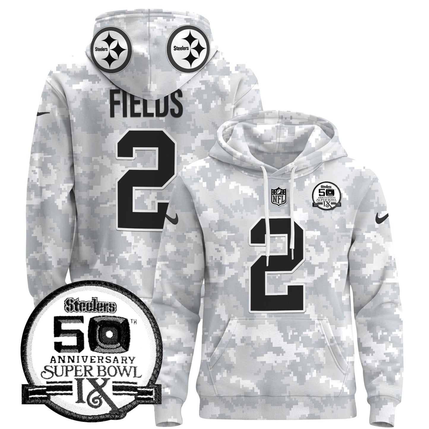 Steelers 2024 Salute to Service Pullover Hoodie - All Stitched