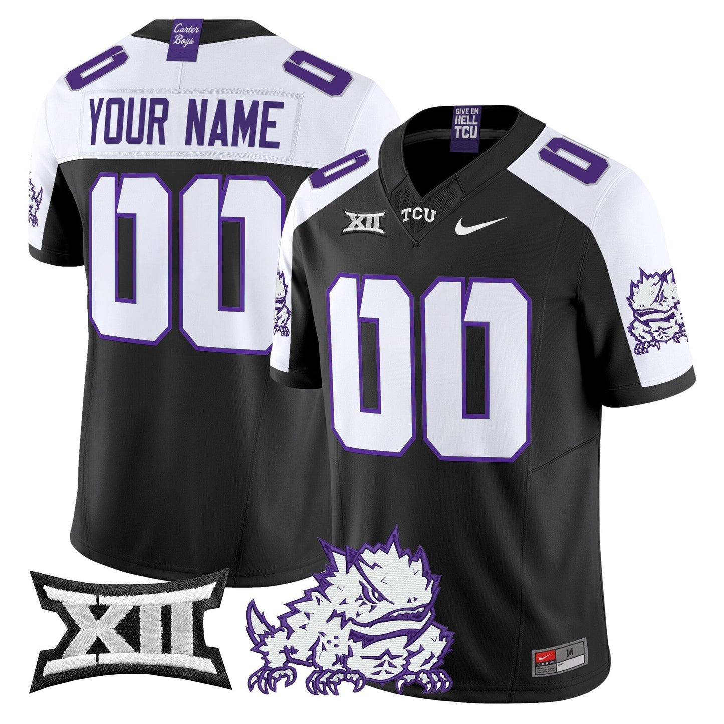TCU Horned Frogs 2024 Vapor Limited Custom Jersey - All stitched
