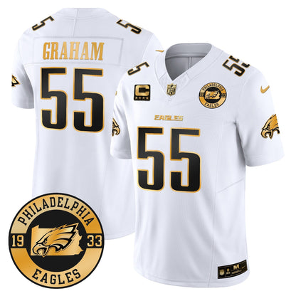 Eagles 2024 Gold Vapor Limited Jersey - Est. 1933 Patch - All Stitched