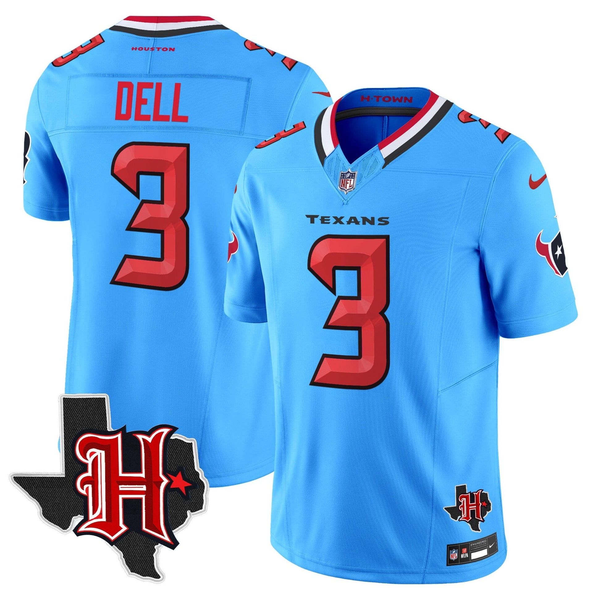 Men's Houston Texans 2026 Texas Patch Vapor Limited Jersey V5 - All Stitched