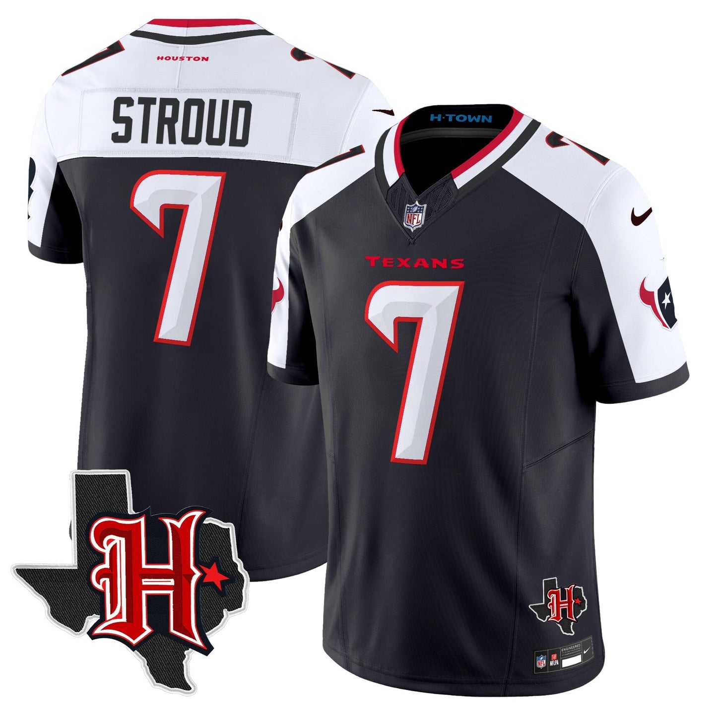 Men's Houston Texans 2026 Texas Patch Vapor Limited Jersey V5 - All Stitched