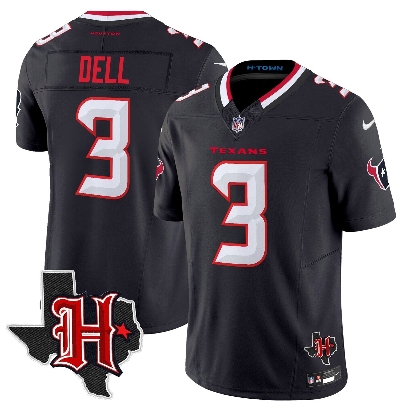 HOU 2024 Texas Patch Vapor Limited Jersey V5 - All Stitched