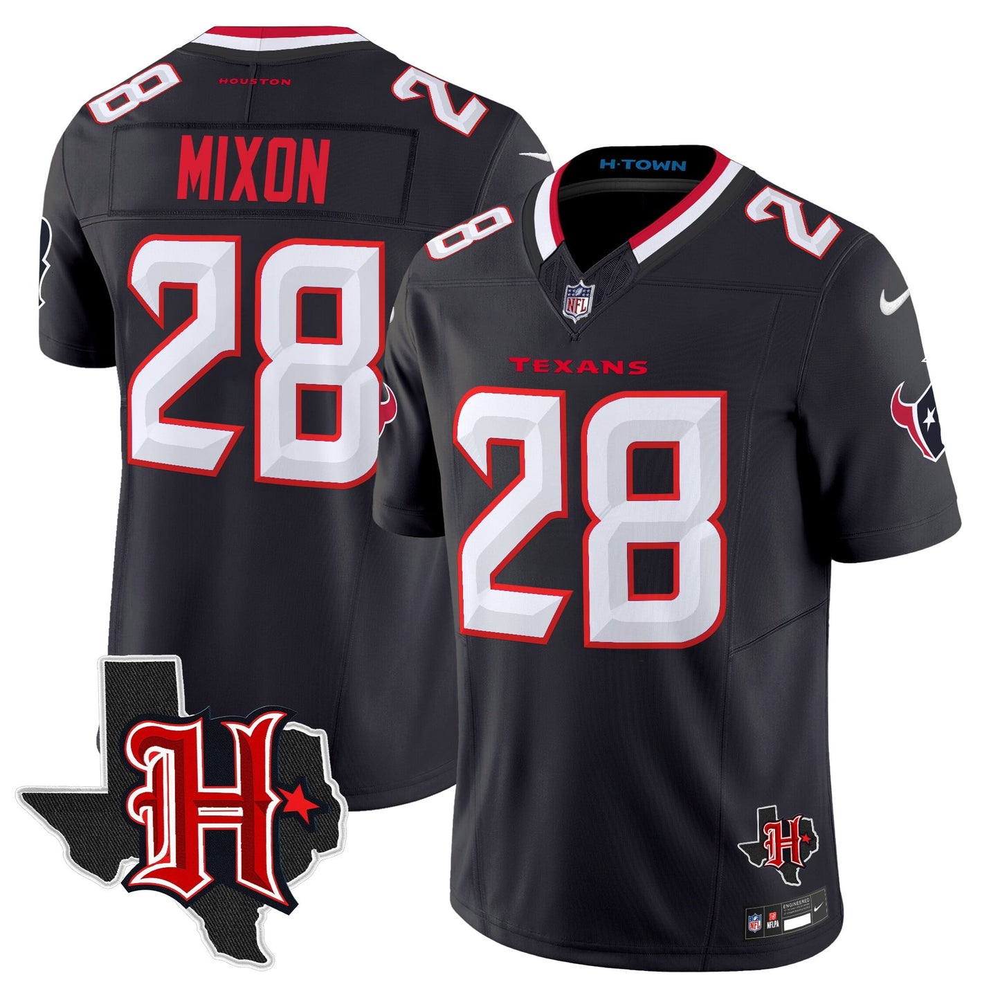 Men's Houston Texans 2026 Texas Patch Vapor Limited Jersey V5 - All Stitched
