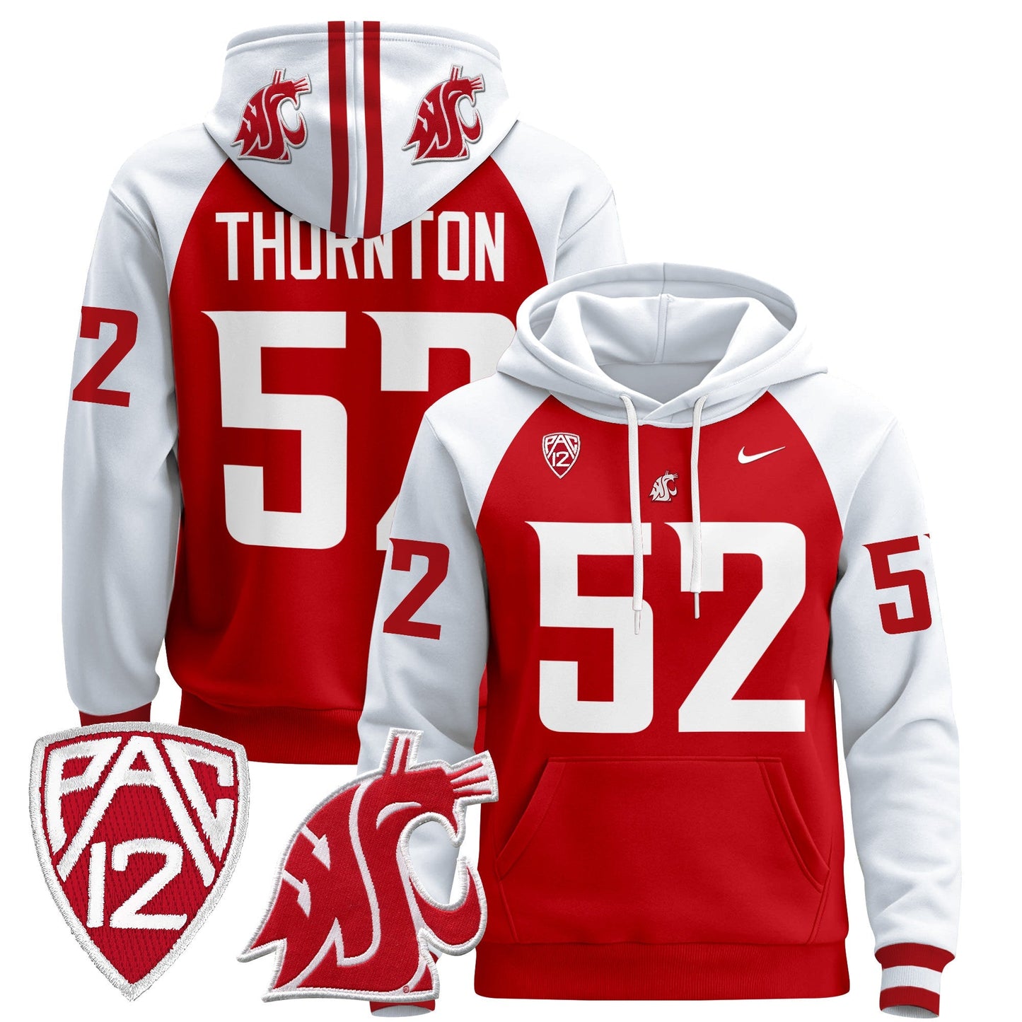 Men's Washington State Cougars 2024 Pullover Hoodie - All Stitched