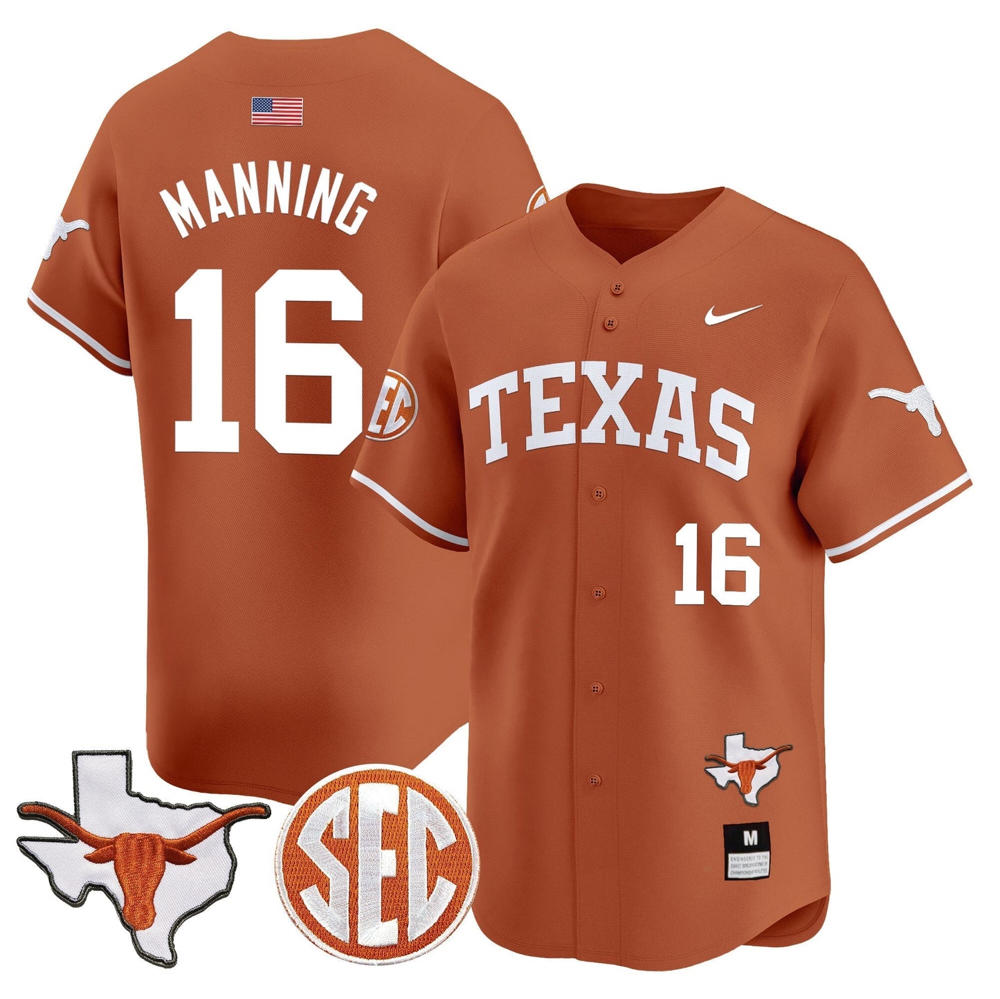 TEX 2024 Vapor Premier Baseball Jersey - All Stitched