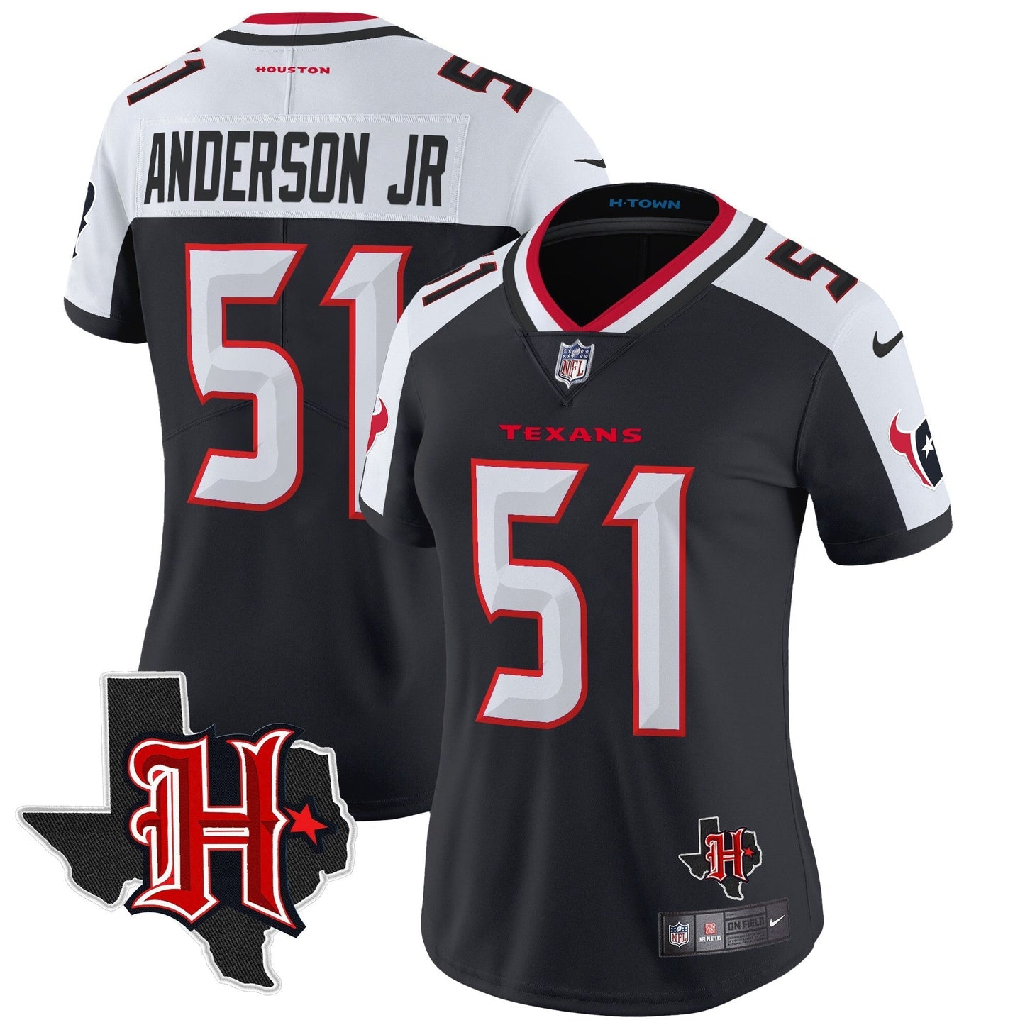 Women's HOU 2024 Texas Patch Vapor Limited Jersey V5 - All Stitched