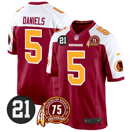 WR 75th & Sean Taylor Patch Game Jersey - Stitched