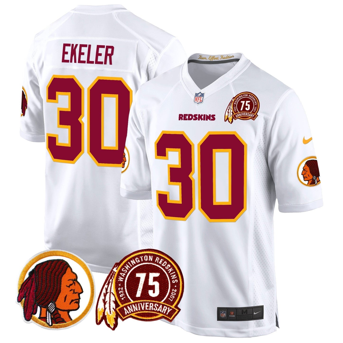 WR 75th Patch Throwback Game Jersey - All Stitched