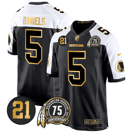 WR 75th & Sean Taylor Patch Gold Game Jersey - Stitched