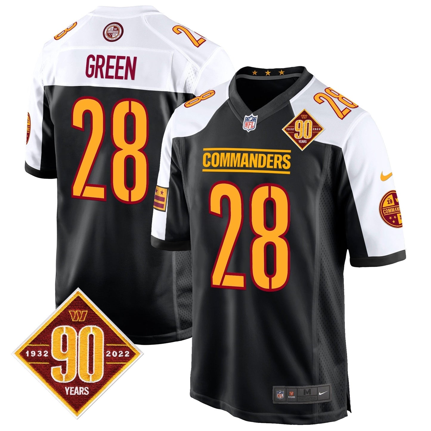 WAS 90th Anniversary Patch Game Jersey - All Stitched