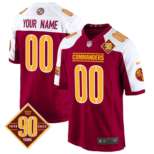 WAS 90th Anniversary Patch Game Custom Jersey - Stitched