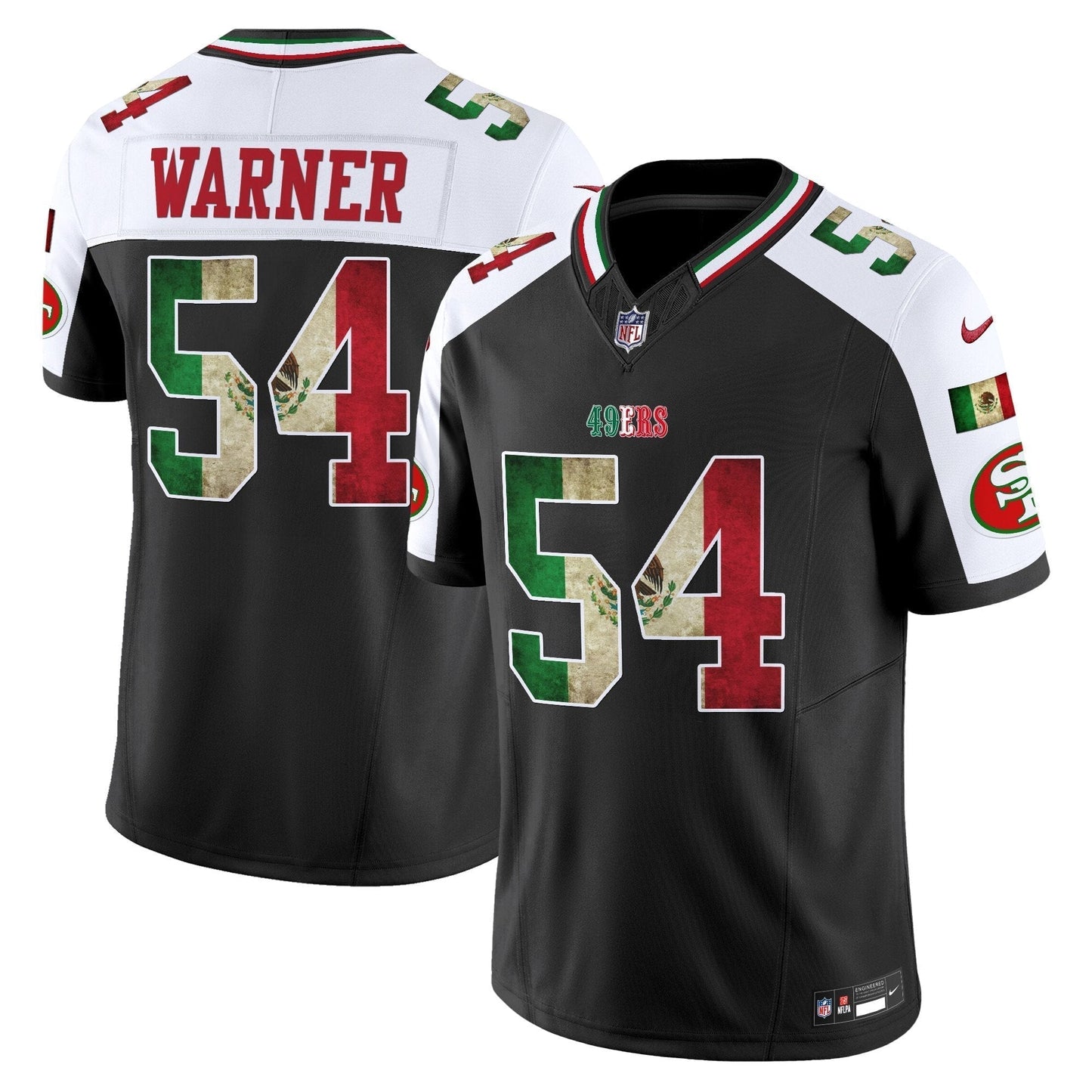 49ers Mexico 80th Anniversary & 5X Champs Jersey - Stitched