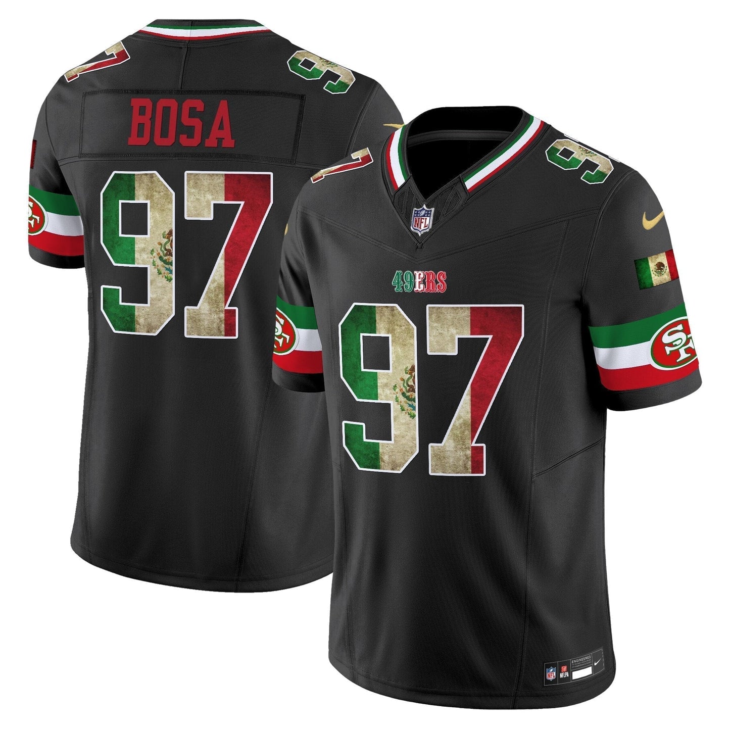 49ers Mexico 80th Anniversary & 5X Champs Jersey - Stitched
