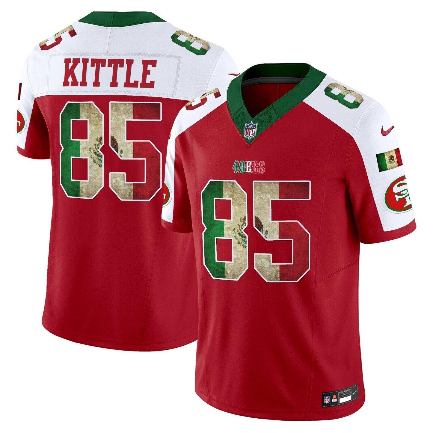 49ers Mexico 80th Anniversary & 5X Champs Jersey - Stitched