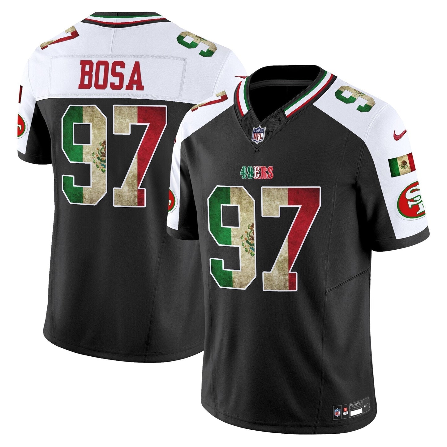 49ers Mexico 80th Anniversary & 5X Champs Jersey - Stitched