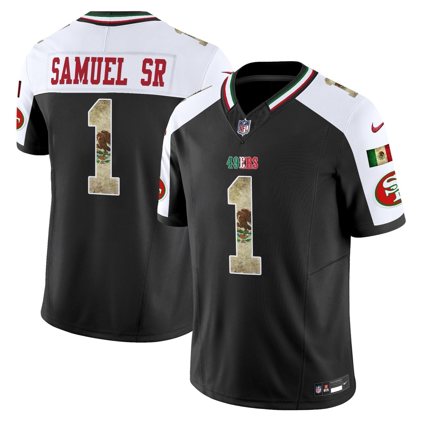 49ers Mexico 80th Anniversary & 5X Champs Jersey - Stitched