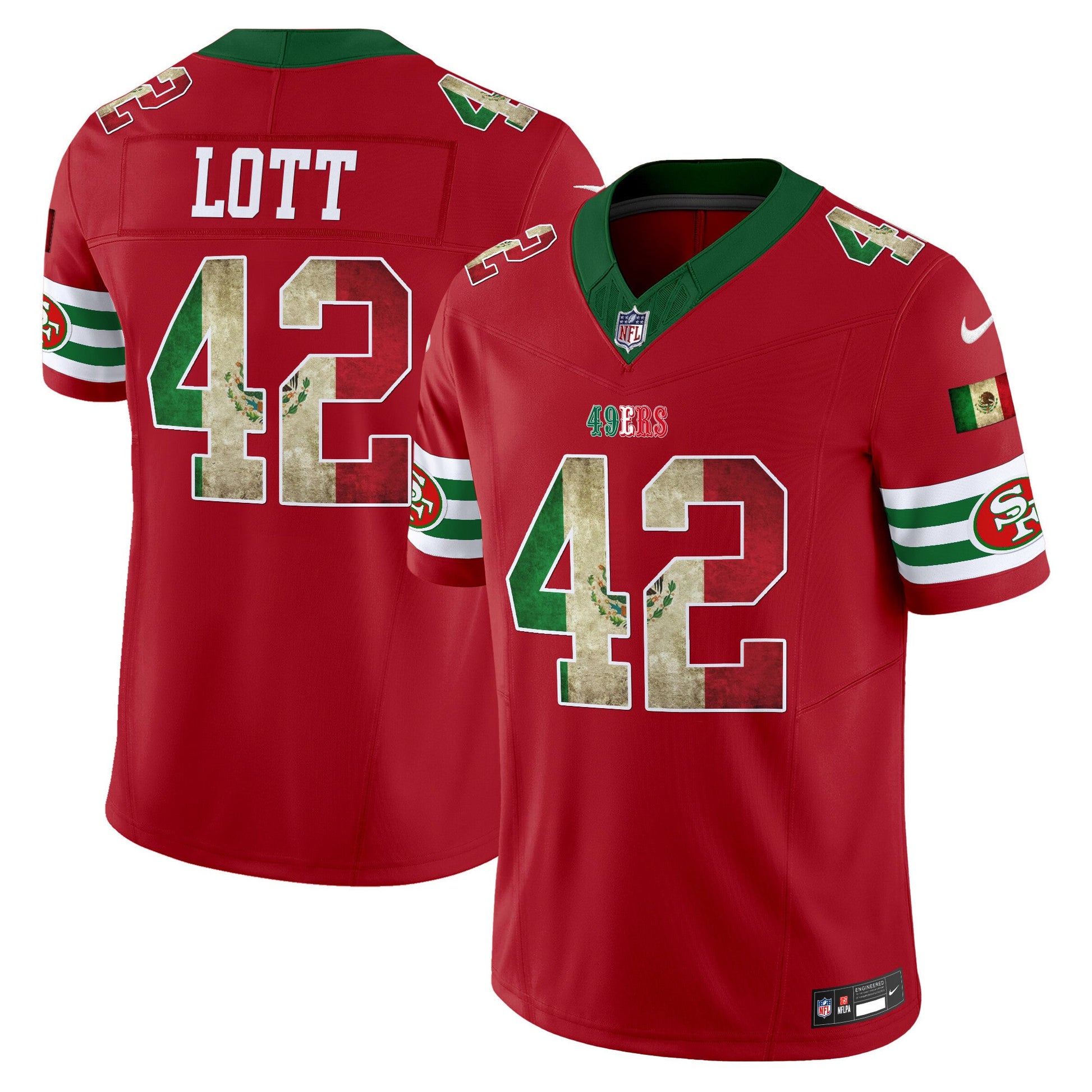 Men's 49ers Mexico Vapor Limited Jersey V4 - All Stitched