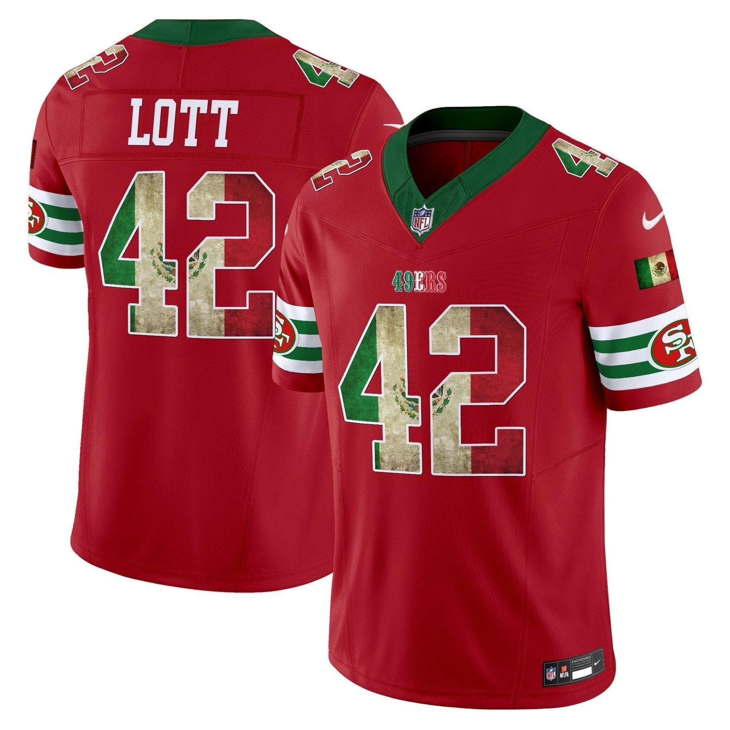 49ers Mexico 80th Anniversary & 5X Champs Jersey - Stitched