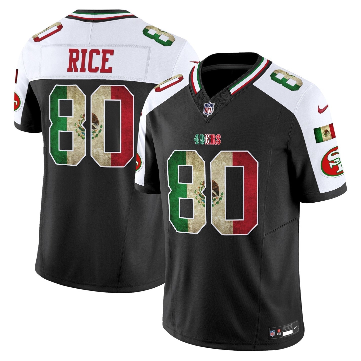 49ers Mexico 80th Anniversary & 5X Champs Jersey - Stitched