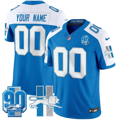 Detroit Lion 1946 Throwback Vapor Limited Custom Jersey - All Stitched