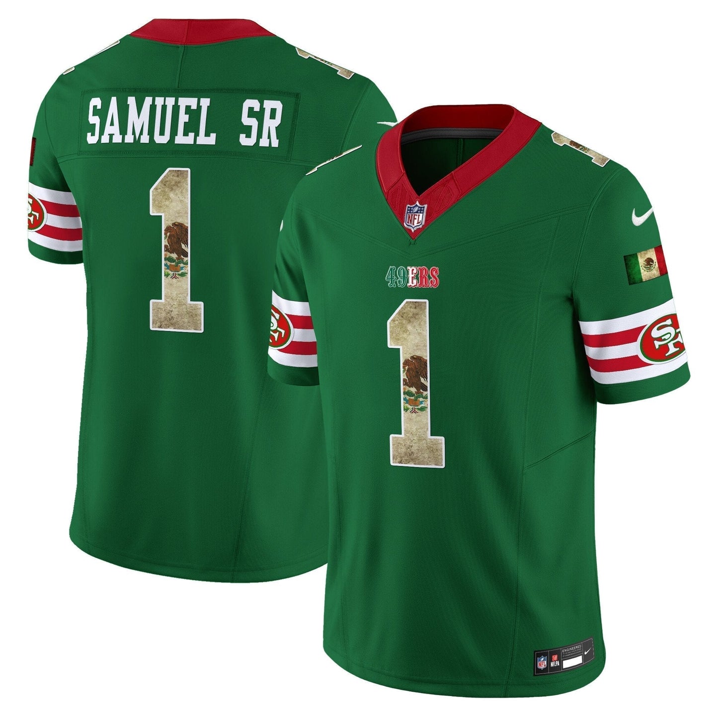 49ers Mexico 80th Anniversary & 5X Champs Jersey - Stitched