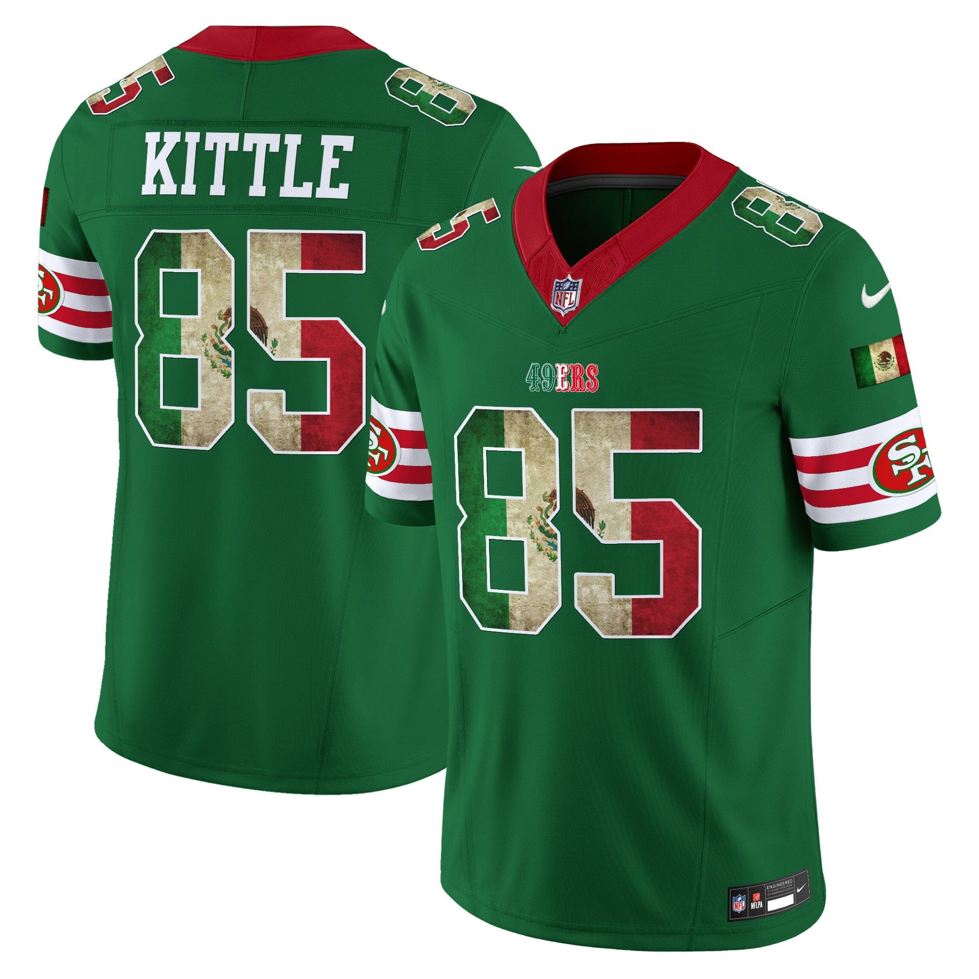 Men's 49ers Mexico Vapor Limited Jersey V4 - All Stitched