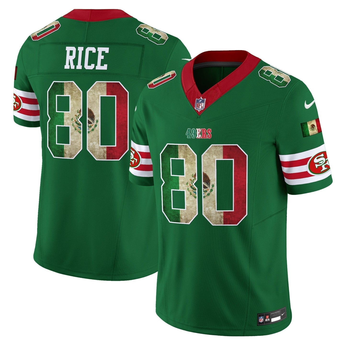 49ers Mexico 80th Anniversary & 5X Champs Jersey - Stitched