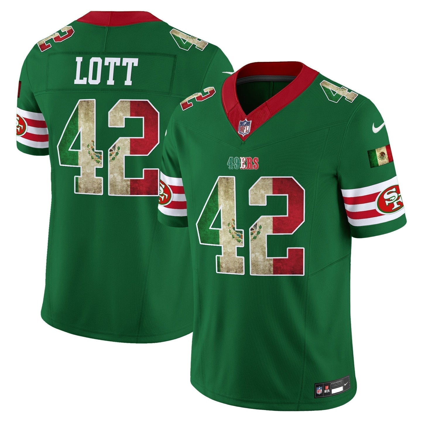 49ers Mexico 80th Anniversary & 5X Champs Jersey - Stitched