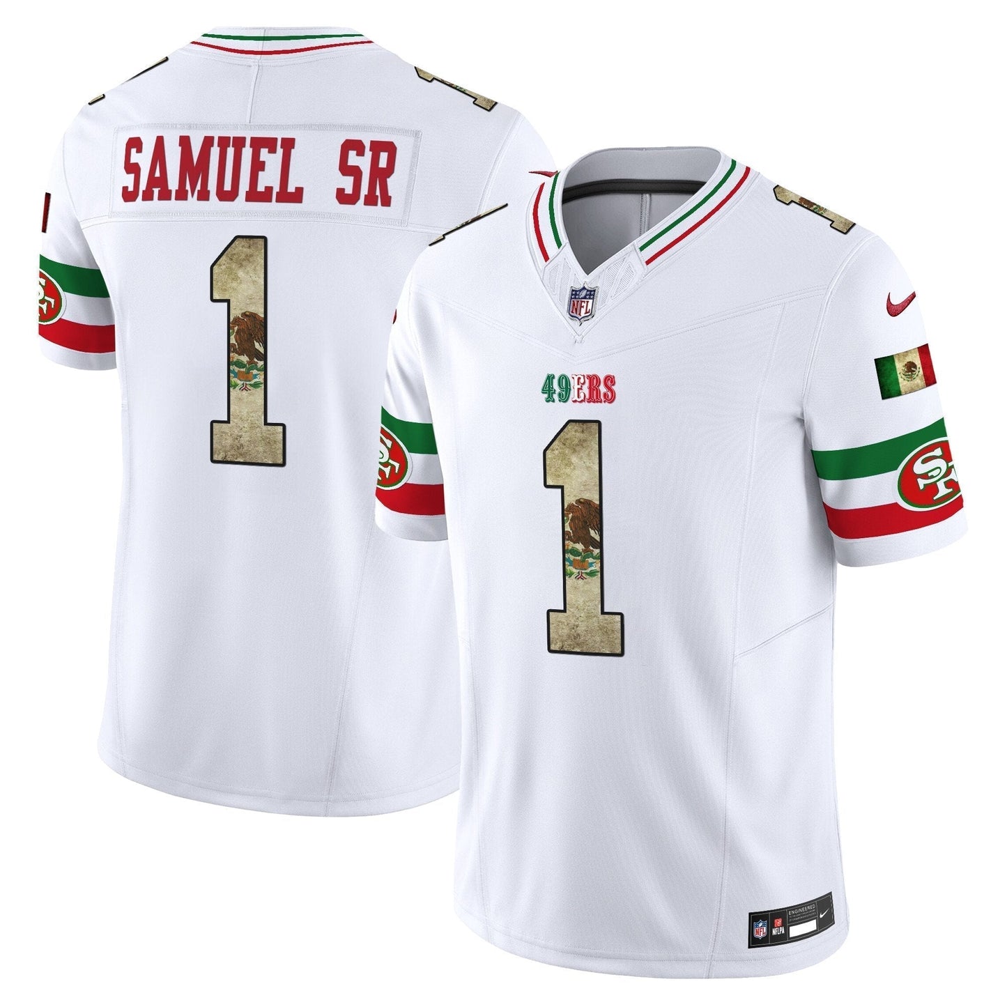 49ers Mexico 80th Anniversary & 5X Champs Jersey - Stitched