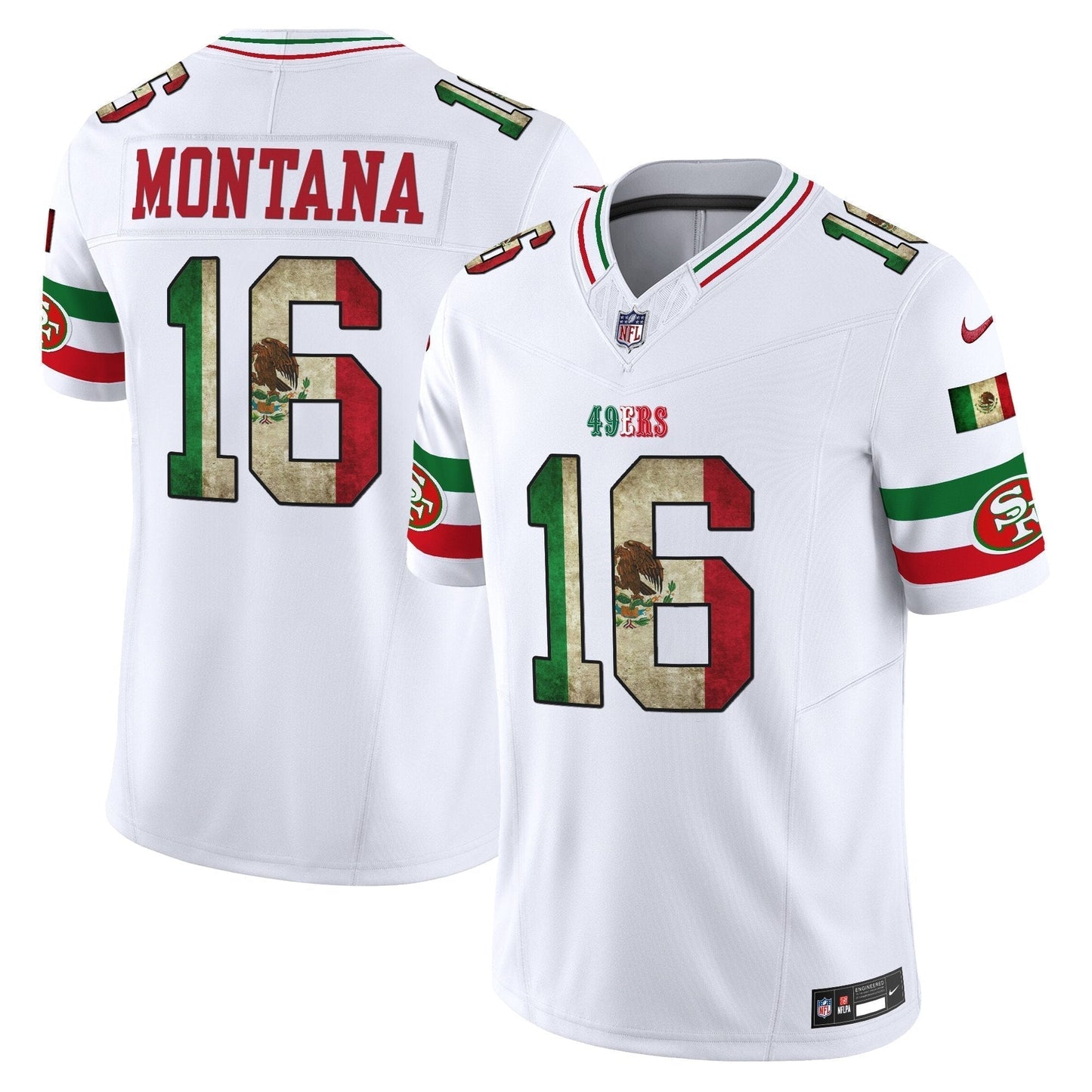 49ers Mexico 80th Anniversary & 5X Champs Jersey - Stitched