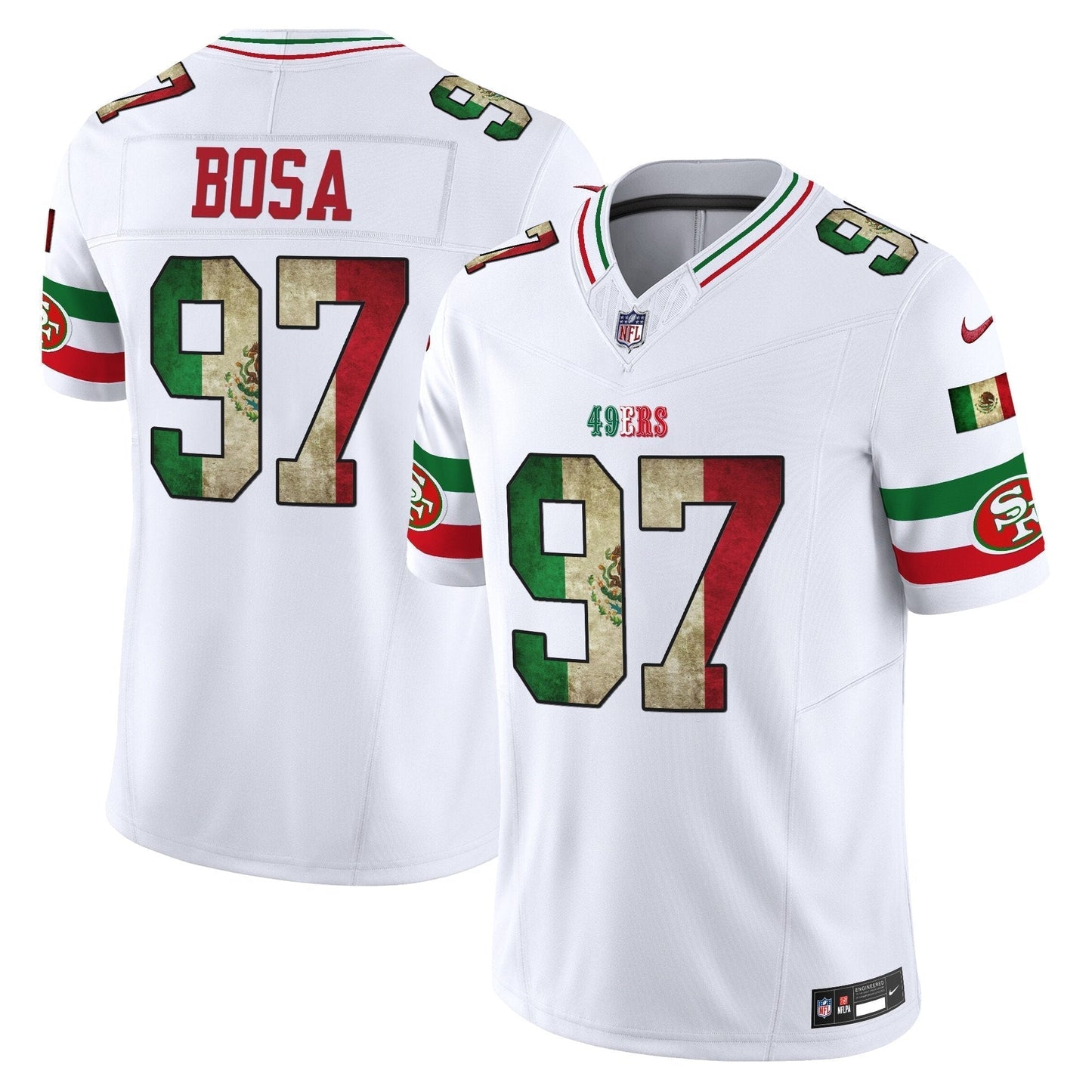 49ers Mexico 80th Anniversary & 5X Champs Jersey - Stitched
