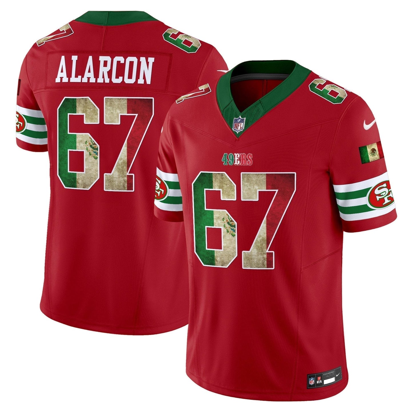 49ers Mexico 80th Anniversary & 5X Champs Jersey - Stitched