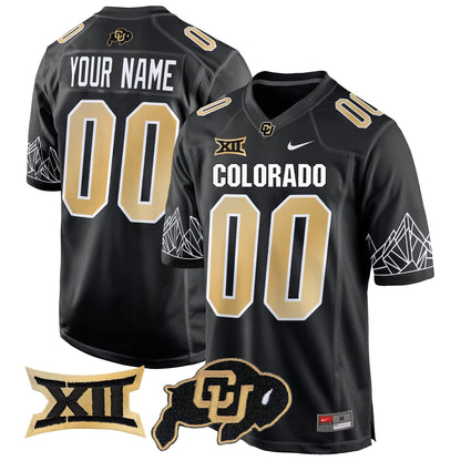 CU Big 12 XII Patch Game Custom Jersey - All Stitched