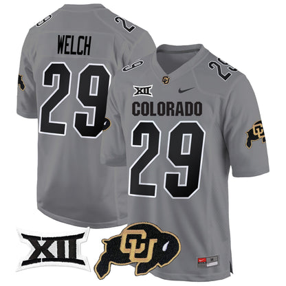 CU Big 12 XII Patch Game Jersey V2 - All Stitched