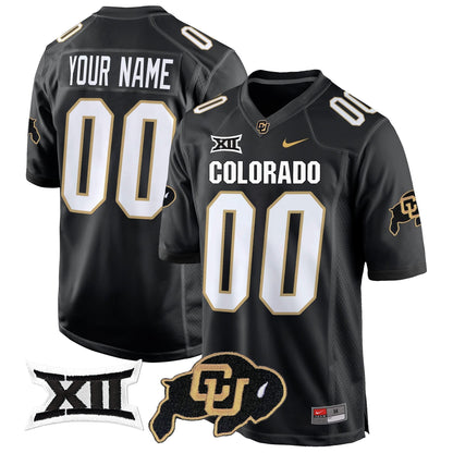 CU Big 12 XII Patch Game Custom Jersey V2 - All Stitched