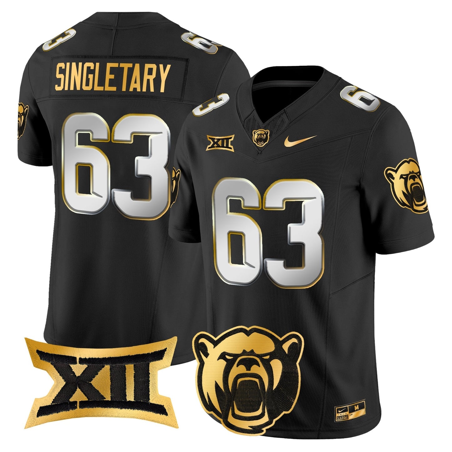 Baylor Bears 2024 Gold Vapor Limited Jersey - All stitched