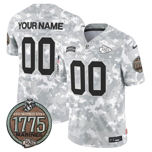 Chiefs 2024 Salute to Service Establishment Year Patch Vapor Limited Custom Jersey - Stitched