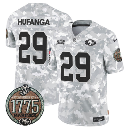 49ers 2024 Salute to Service Establishment Year Patch Vapor Limited Jersey - All Stitched