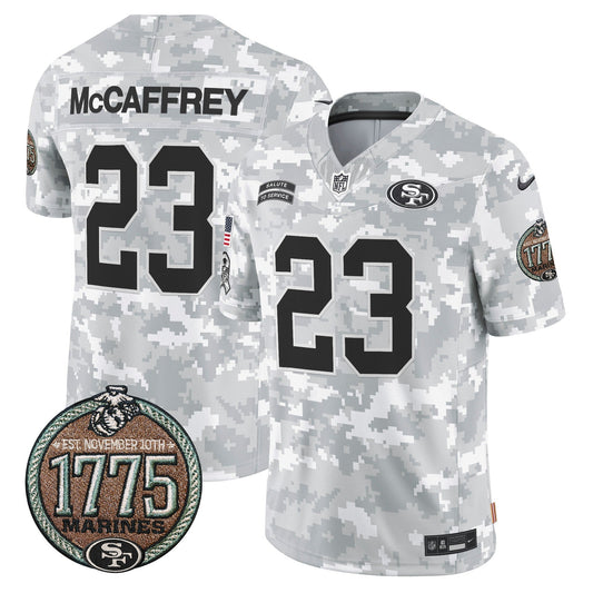 49ers 2024 Salute to Service Establishment Year Patch Vapor Limited Jersey - Stitched