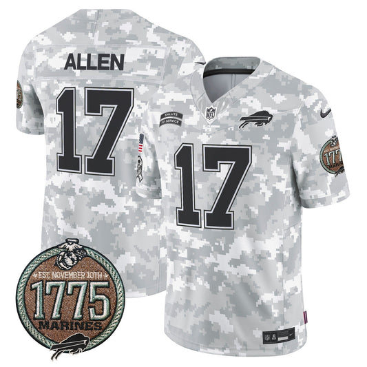 Bills 2024 Salute to Service Establishment Year Patch Vapor Limited Jersey - Stitched